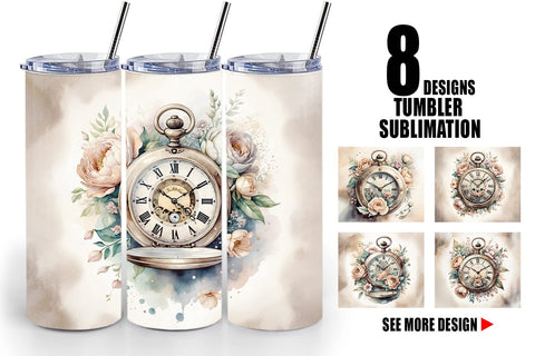 Tumbler Wrap Pocket Watch Sublimation artnoy 