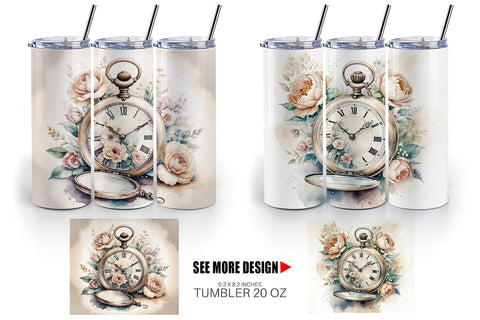 Tumbler Wrap Pocket Watch Sublimation artnoy 