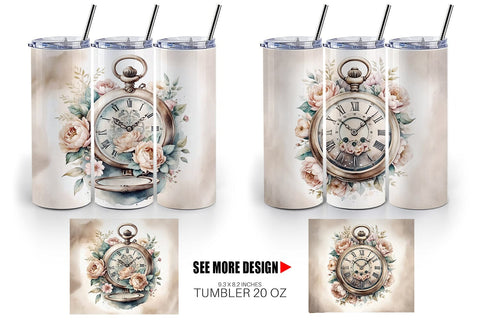 Tumbler Wrap Pocket Watch Sublimation artnoy 