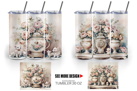 Tumbler Wrap Porcelain Figurine Sublimation artnoy 
