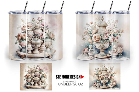 Tumbler Wrap Porcelain Figurine Sublimation artnoy 