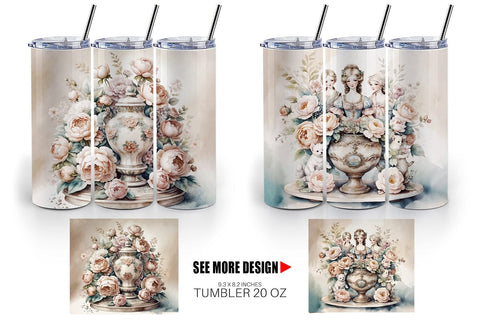 Tumbler Wrap Porcelain Figurine Sublimation artnoy 