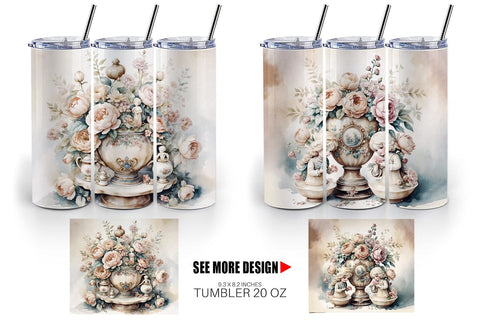 Tumbler Wrap Porcelain Figurine Sublimation artnoy 