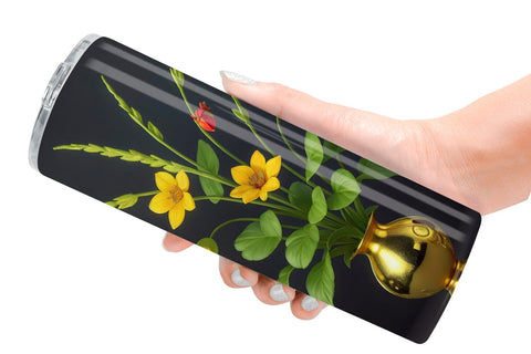 Tumbler Wrap Pot Plants and Butterfly Sublimation artnoy 