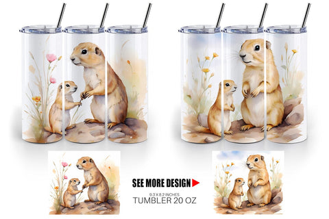 Tumbler Wrap Prairie Dog Mother Day Sublimation artnoy 