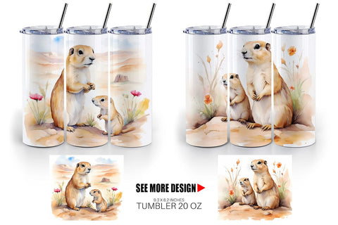 Tumbler Wrap Prairie Dog Mother Day Sublimation artnoy 