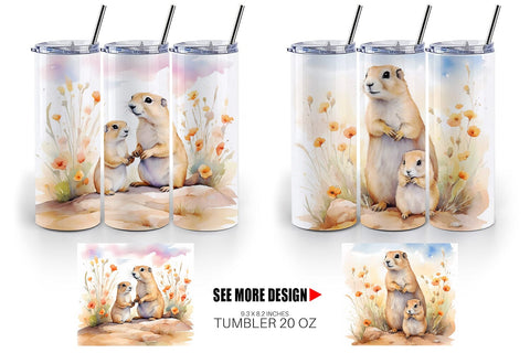 Tumbler Wrap Prairie Dog Mother Day Sublimation artnoy 
