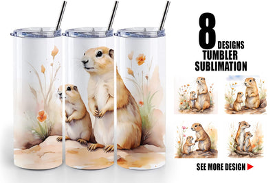 Tumbler Wrap Prairie Dog Mother Day Sublimation artnoy 