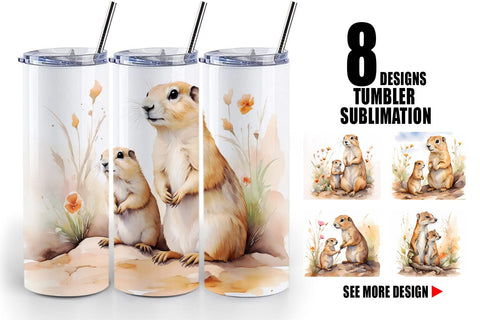 Tumbler Wrap Prairie Dog Mother Day Sublimation artnoy 
