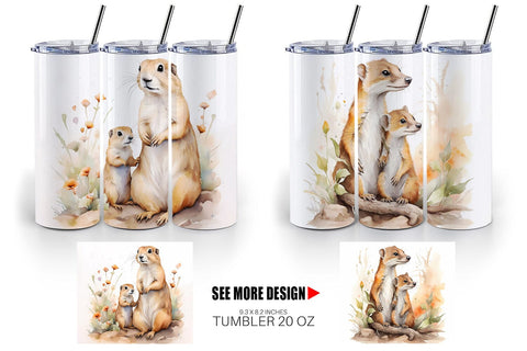 Tumbler Wrap Prairie Dog Mother Day Sublimation artnoy 