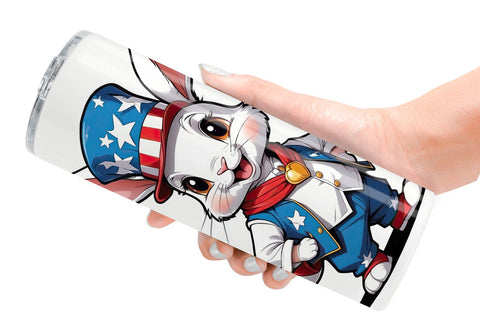 Tumbler Wrap Rabbit 4th of July Sublimation artnoy 