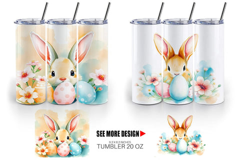 Tumbler Wrap Rabbit Peeking Sublimation artnoy 