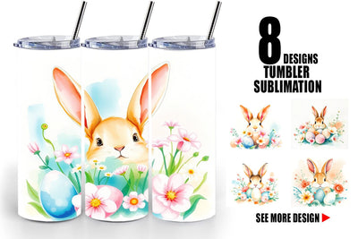 Tumbler Wrap Rabbit Peeking Sublimation artnoy 