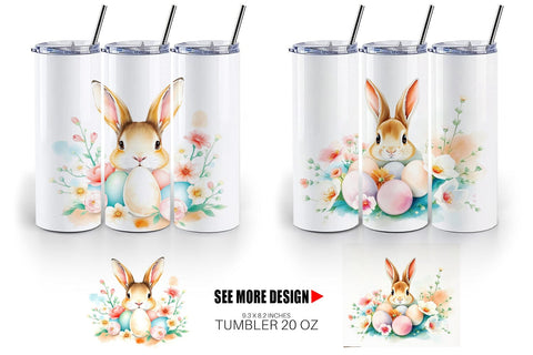 Tumbler Wrap Rabbit Peeking Sublimation artnoy 