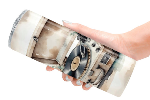 Tumbler Wrap Record Player Sublimation artnoy 