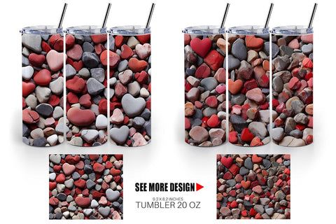 Tumbler Wrap Red Stone Valentine Sublimation artnoy 