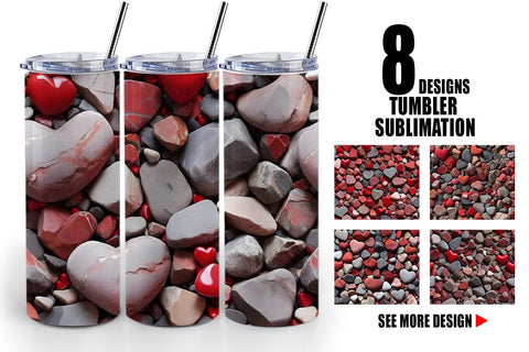 Tumbler Wrap Red Stone Valentine Sublimation artnoy 