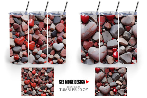 Tumbler Wrap Red Stone Valentine Sublimation artnoy 