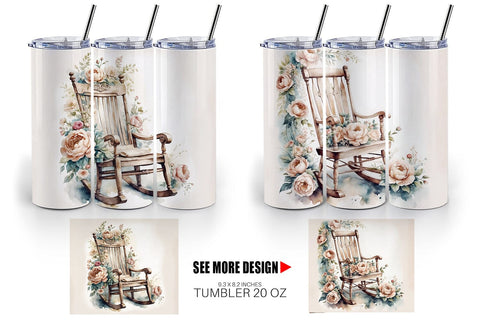 Tumbler Wrap Rocking Chair Sublimation artnoy 