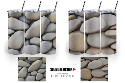 Tumbler Wrap Rocks Background Sublimation artnoy 