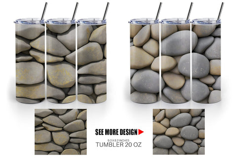 Tumbler Wrap Rocks Background Sublimation artnoy 