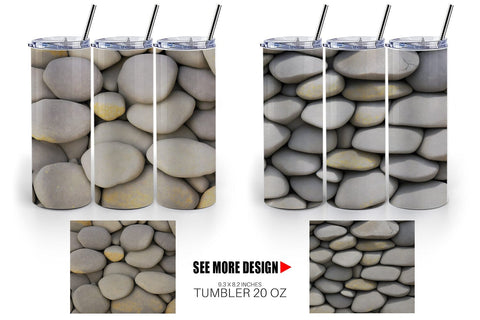 Tumbler Wrap Rocks Background Sublimation artnoy 