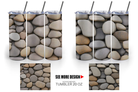 Tumbler Wrap Rocks Background Sublimation artnoy 