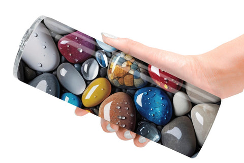 Tumbler Wrap Rocks with Water Drops Sublimation artnoy 