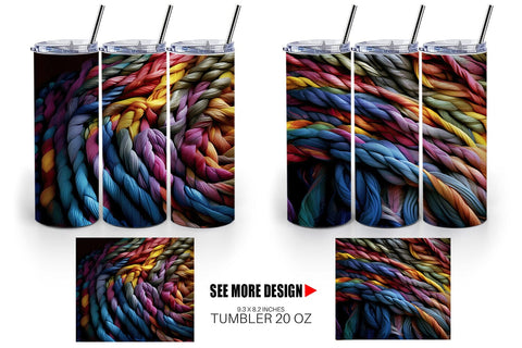 Tumbler Wrap Rope Texture Sublimation artnoy 