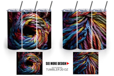 Tumbler Wrap Rope Texture Sublimation artnoy 