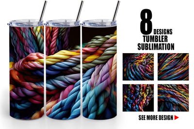 Tumbler Wrap Rope Texture Sublimation artnoy 