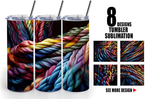 Tumbler Wrap Rope Texture Sublimation artnoy 