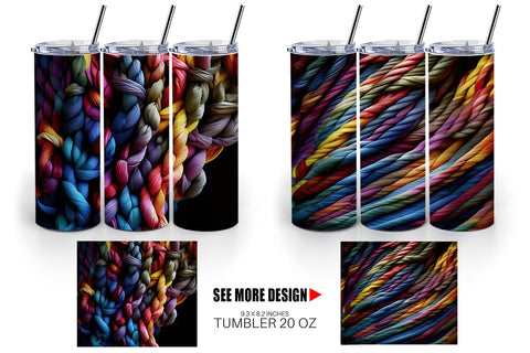 Tumbler Wrap Rope Texture Sublimation artnoy 