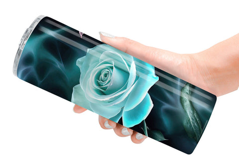 Tumbler Wrap Rose Glass Pattern Sublimation artnoy 