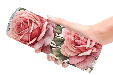 Tumbler Wrap Rose Pattern Sublimation artnoy 