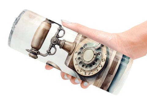 Tumbler Wrap Rotary Telephone Sublimation artnoy 