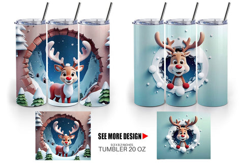 Tumbler Wrap Rudolph Sublimation artnoy 