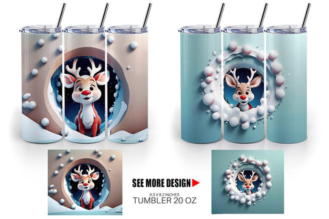 Tumbler Wrap Rudolph Sublimation artnoy 