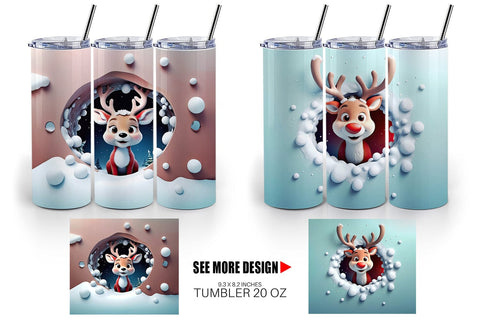 Tumbler Wrap Rudolph Sublimation artnoy 
