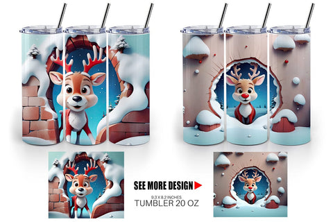 Tumbler Wrap Rudolph Sublimation artnoy 