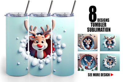 Tumbler Wrap Rudolph Sublimation artnoy 