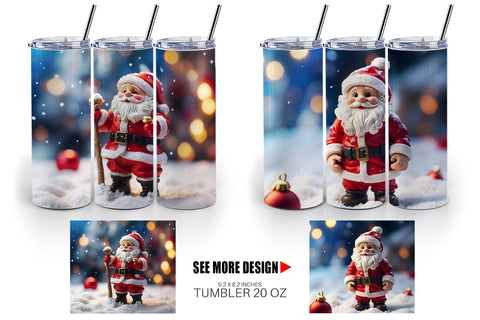 Tumbler Wrap Santa Claus Christmas Sublimation artnoy 