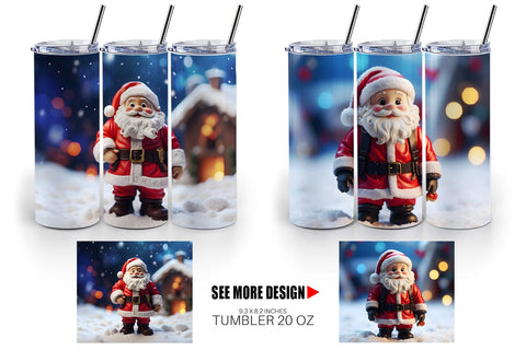 Tumbler Wrap Santa Claus Christmas Sublimation artnoy 