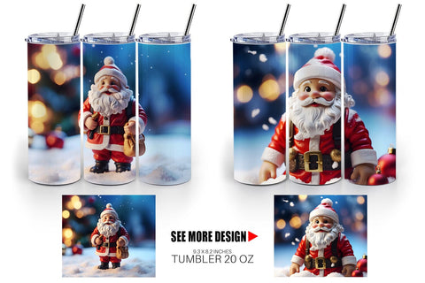 Tumbler Wrap Santa Claus Christmas Sublimation artnoy 