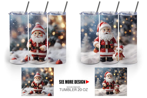 Tumbler Wrap Santa Claus Doll Sublimation artnoy 