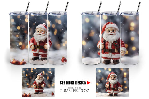 Tumbler Wrap Santa Claus Doll Sublimation artnoy 