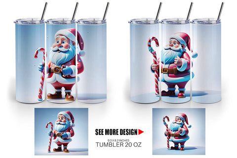 Tumbler Wrap Santa Claus Sublimation artnoy 