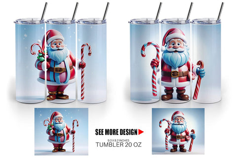 Tumbler Wrap Santa Claus Sublimation artnoy 