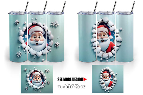 Tumbler Wrap Santa Claus Sublimation artnoy 
