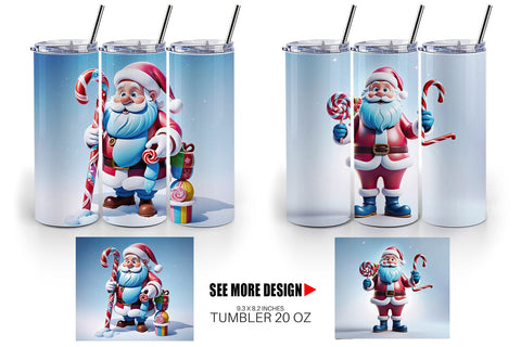 Tumbler Wrap Santa Claus Sublimation artnoy 